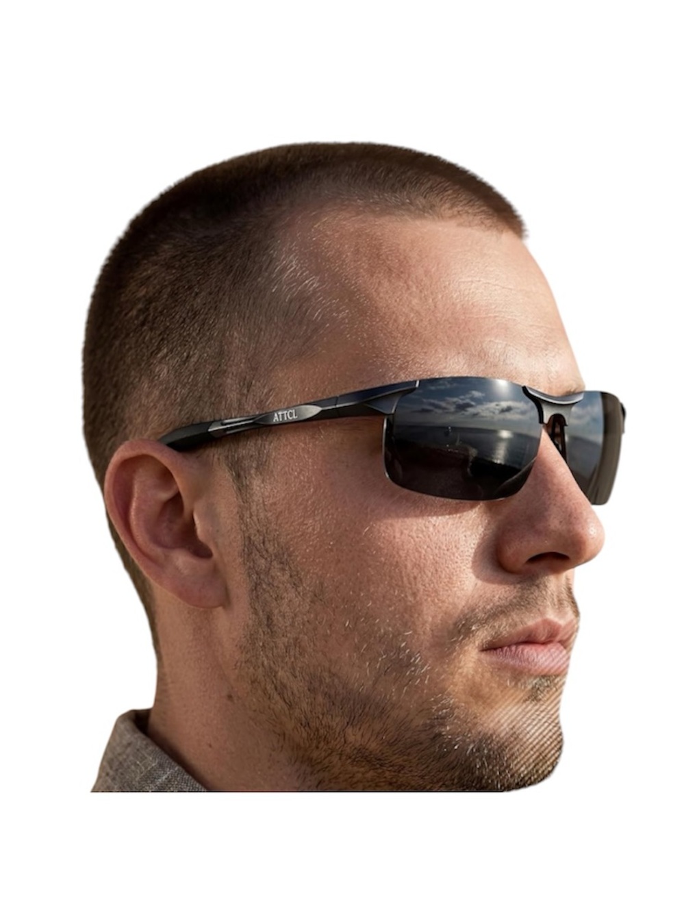 ATTCL Men's Black Sunglasses Polarized Sunglasses Sport Fishing Driving